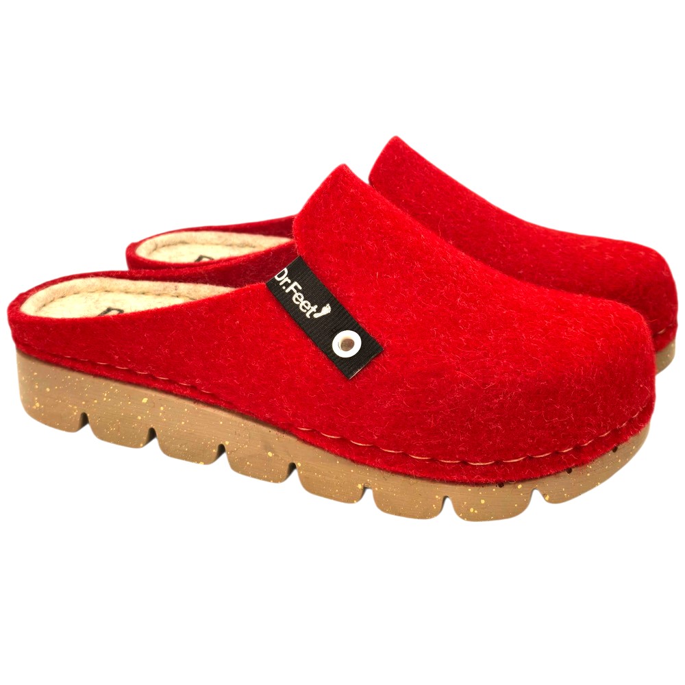 Papuci de casa Dr Feet 1107 rosu (Damă)