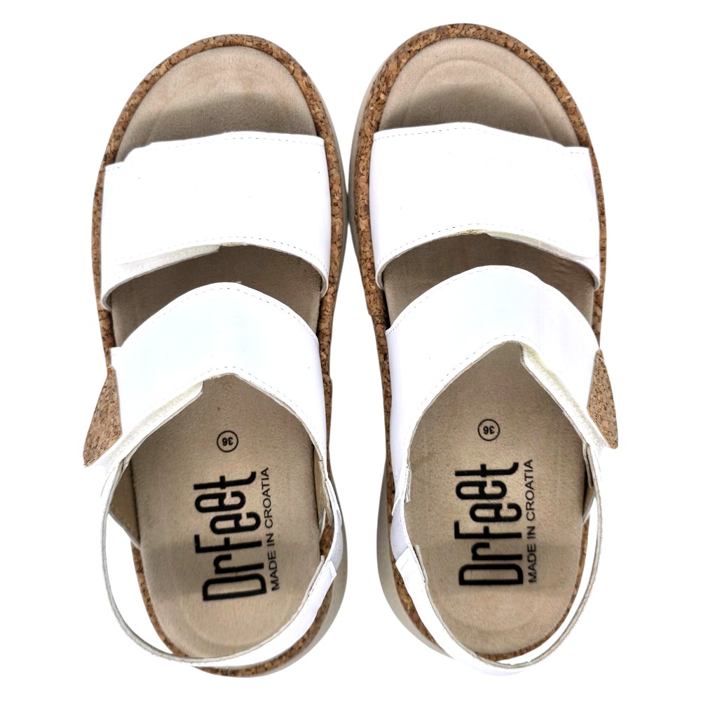 Sandale Dr Feet 21002 alb (Damă)