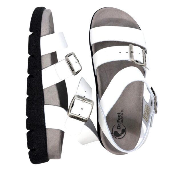 Sandale Dr Feet 16031 alb (Damă)