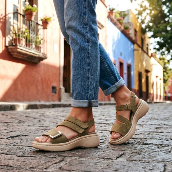 Sandale Dr Feet 18007 maro deschis (Damă)