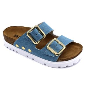 Papuci cu talpa ortopedica Leon 6010 jeans (Damă)
