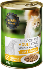 Mikan Conservă pisici cu pasăre 415g