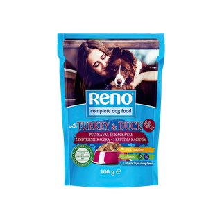 Reno Plic câine cu aromă de curcan-rață 100g