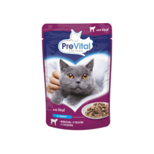 Prevital Plic pisici cu aromă de vitel 100g