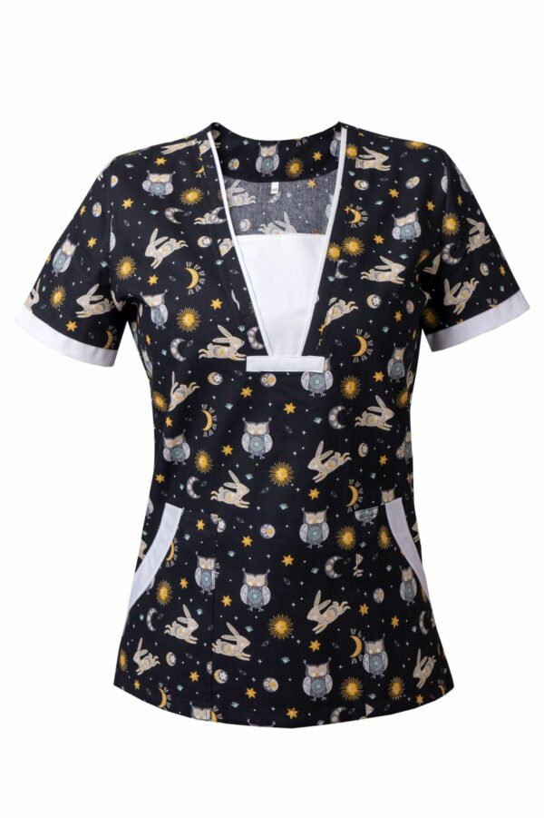 Bluza medicala dama R-line I imprimeu