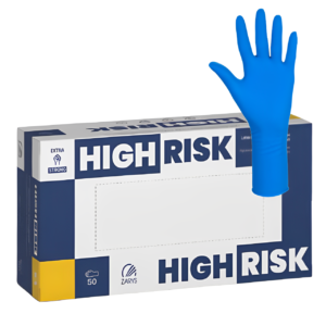 Mănuși latex pentru risc ridicat cu manșetă extinsa groase 50buc High Risk - L